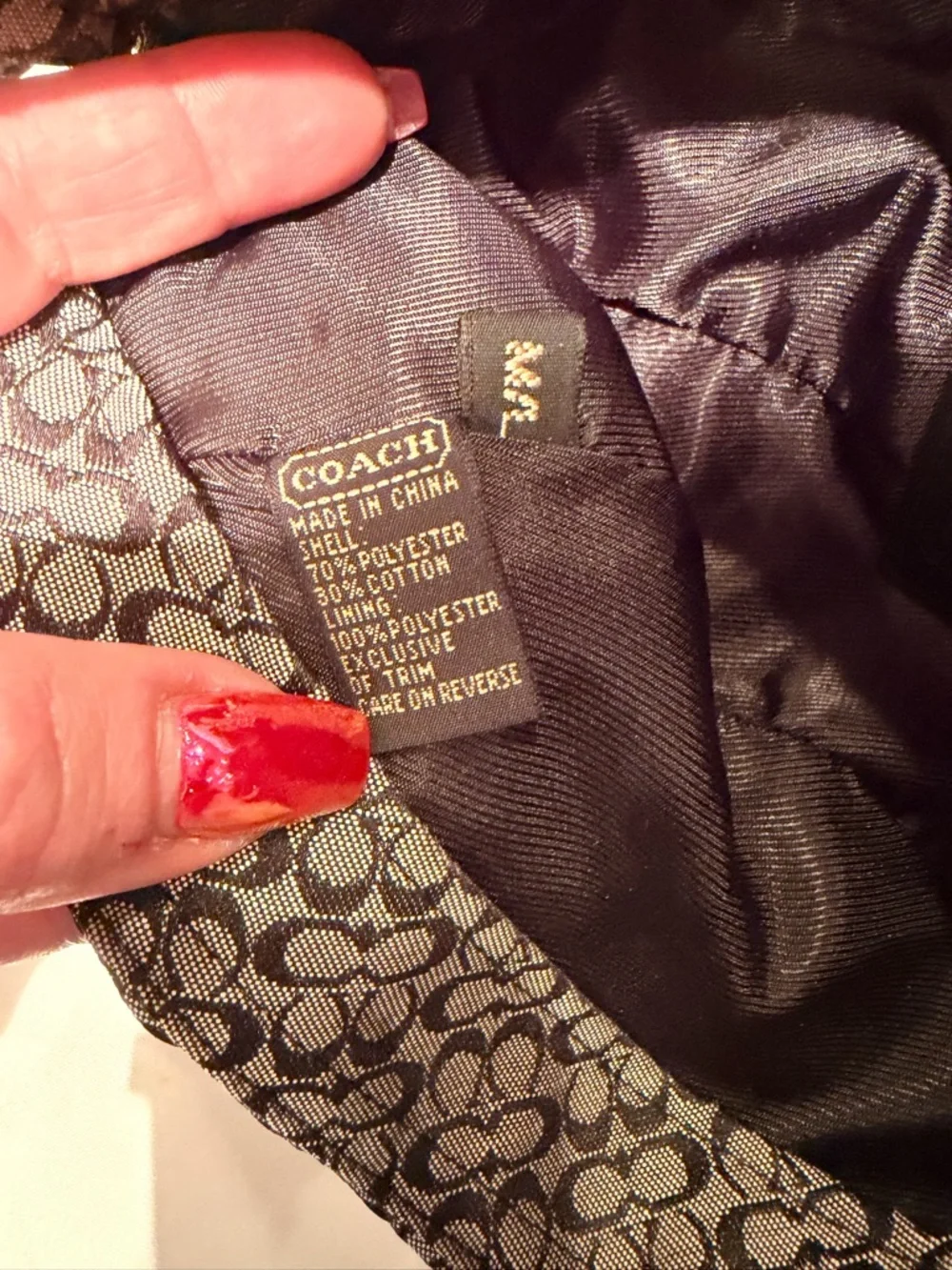 Y2K Coach Mini Signature Baseball Hat (charcoal/black)- Size M/L- NWOT - Picture 3 of 8